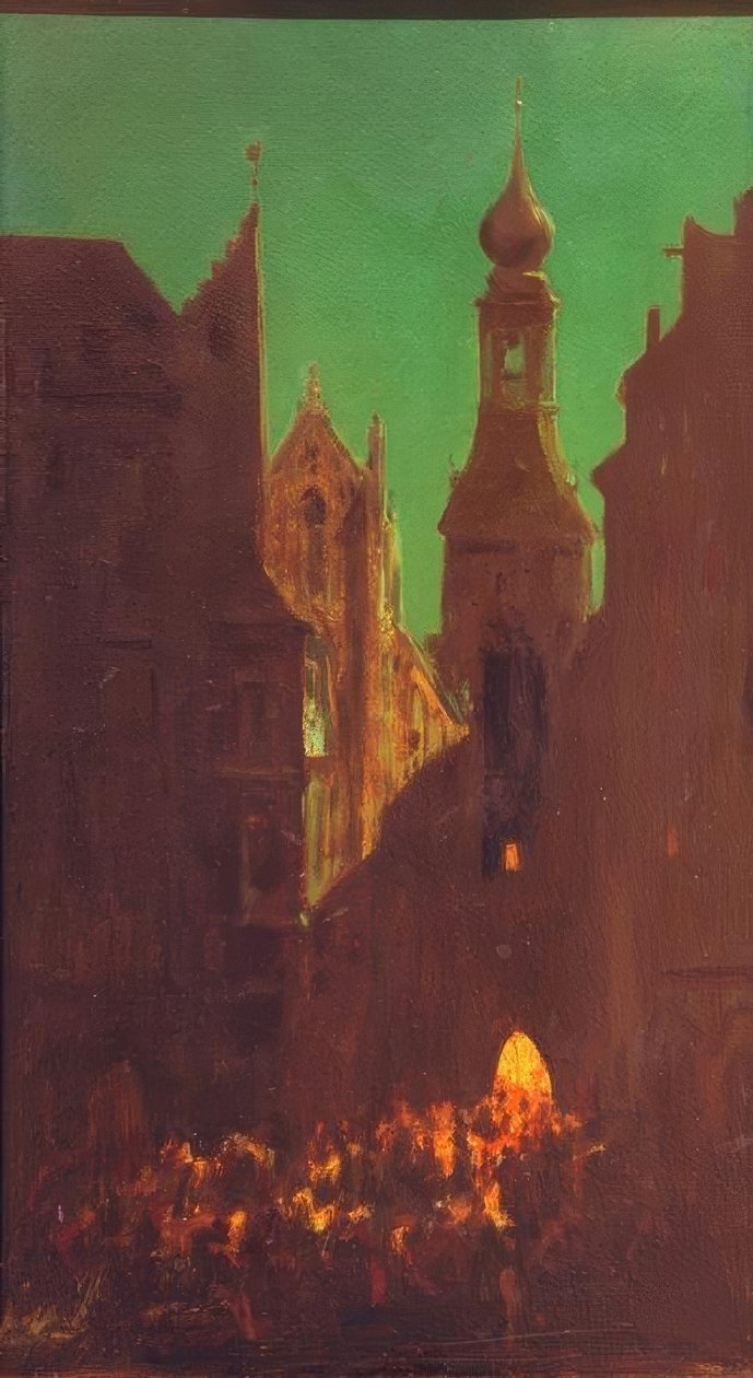 Marienplatz à Munich - Carl Spitzweg