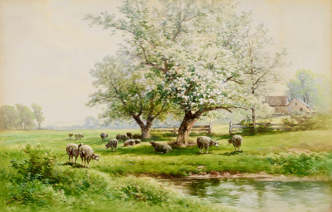 Paysage pastoral - Carl Weber