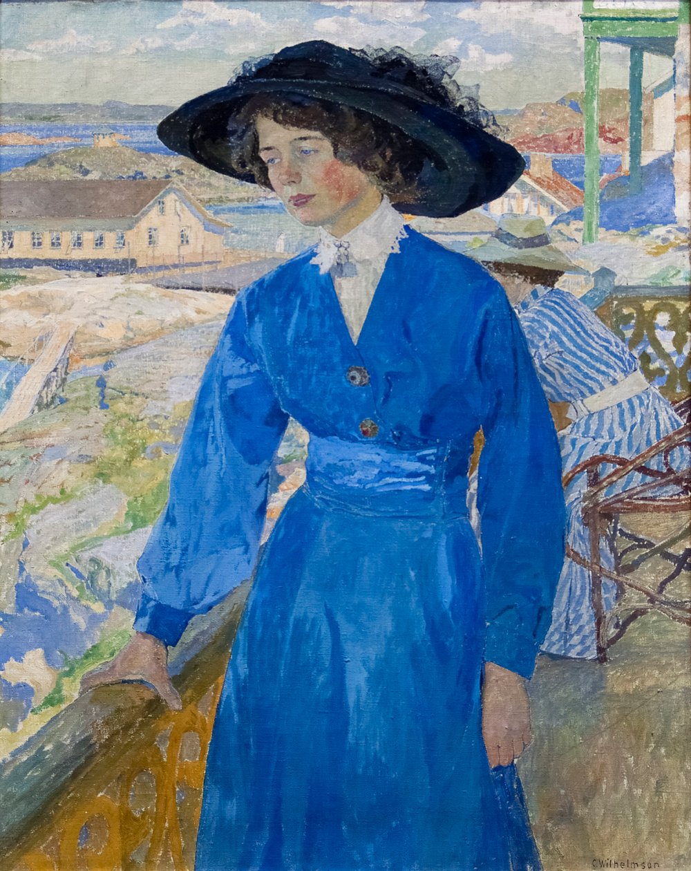 Fille en bleu - Carl Wilhelm Wilhelmson