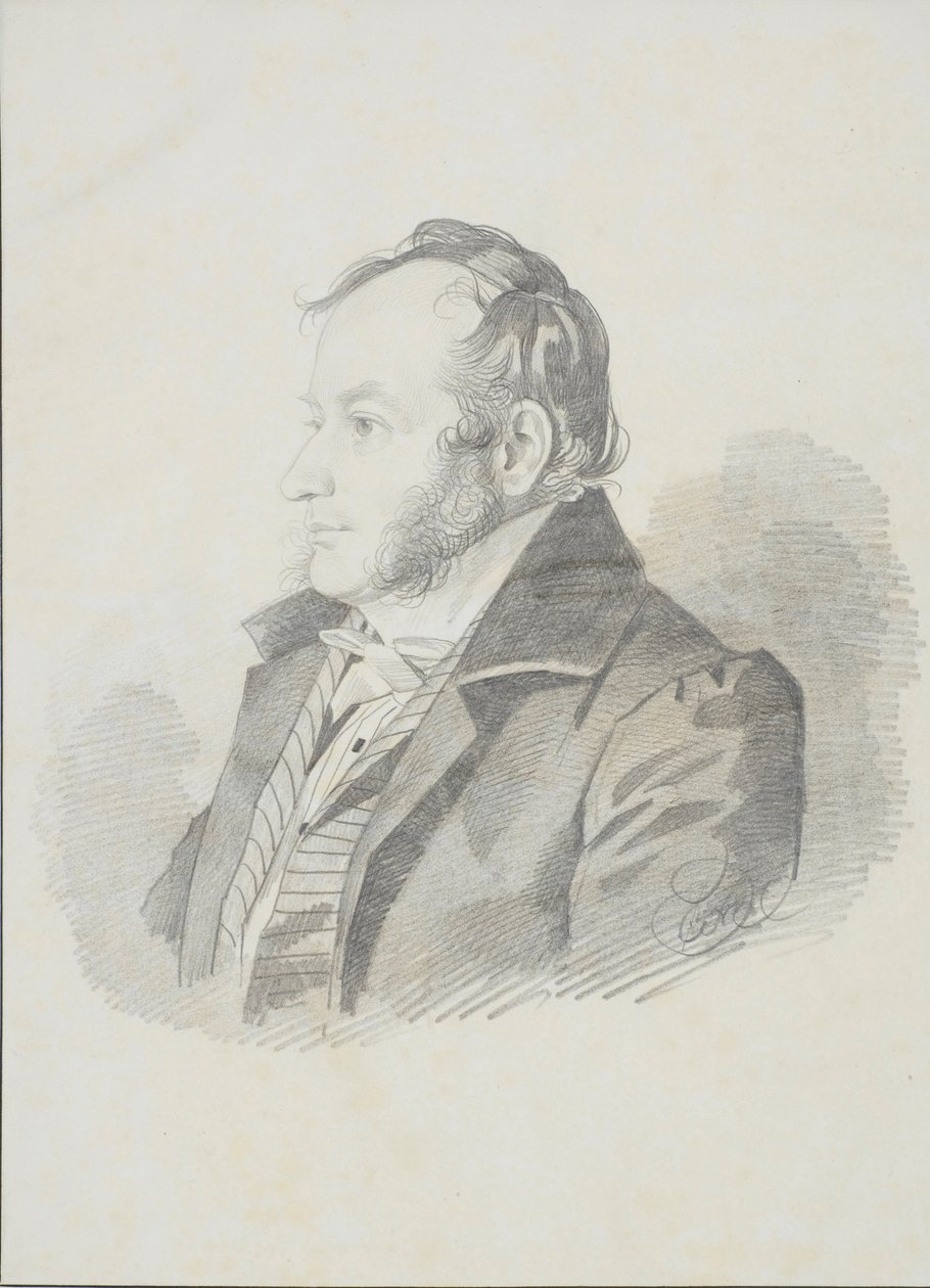 Portrait de E.E. Jungcurt, années 1830 - Carl von Hampeln