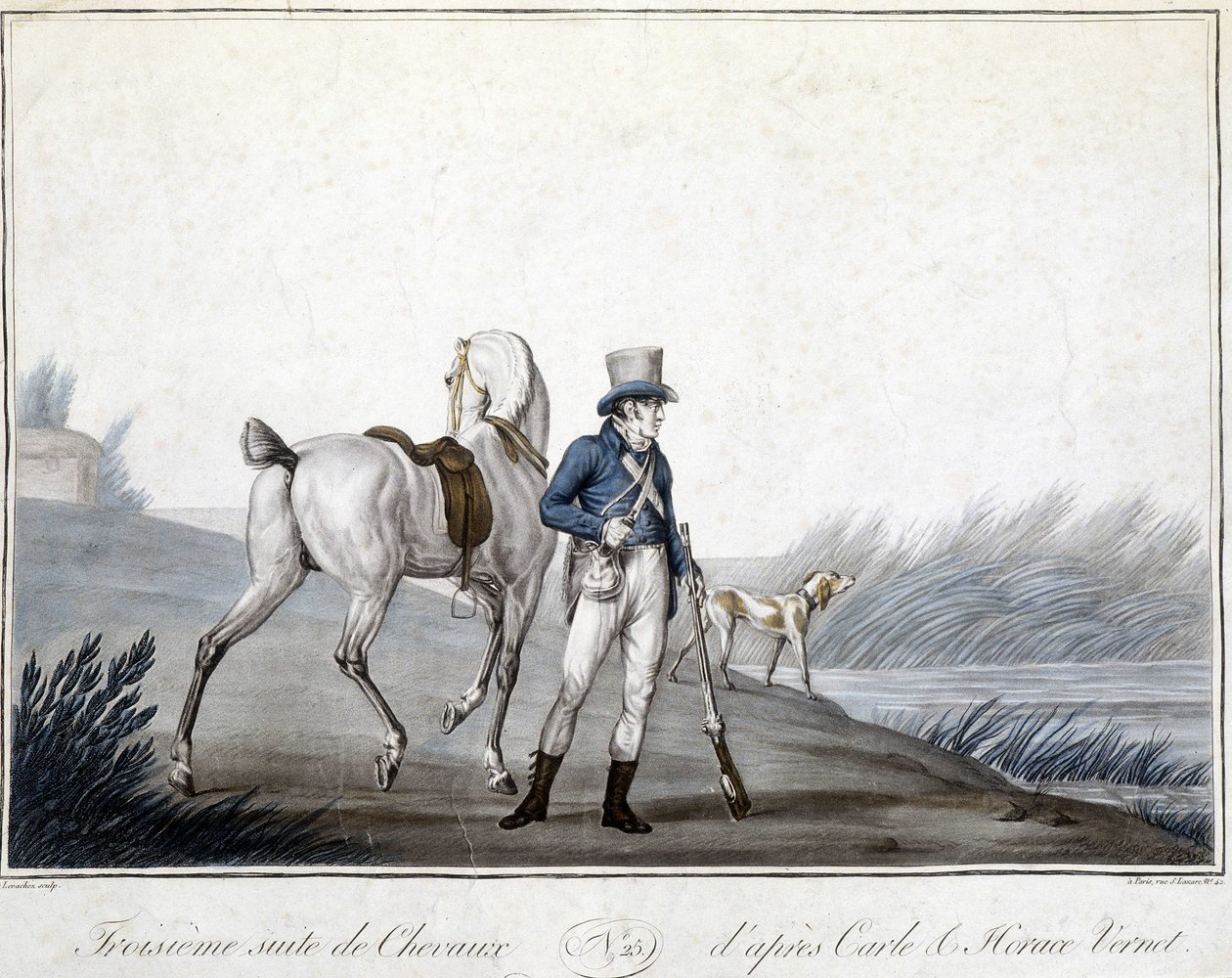 Chasse et équitation - Carle (after) Vernet