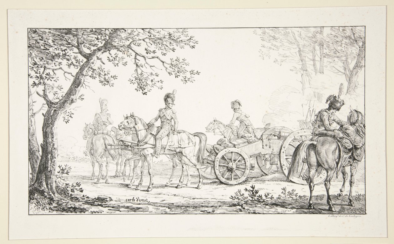 Artillerie en marche - Carle Vernet