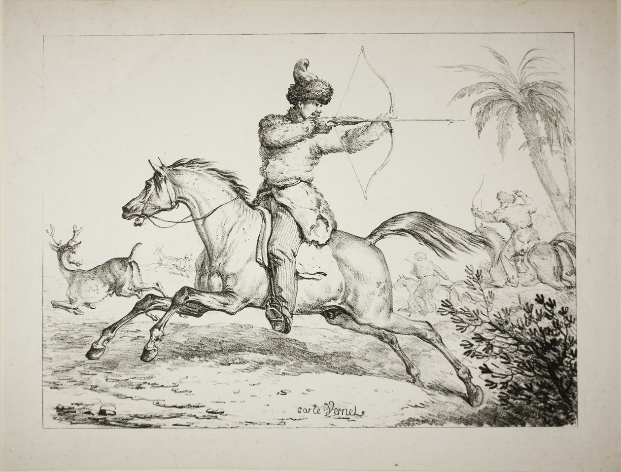 Archers kalmouks chassant le cerf - Carle Vernet