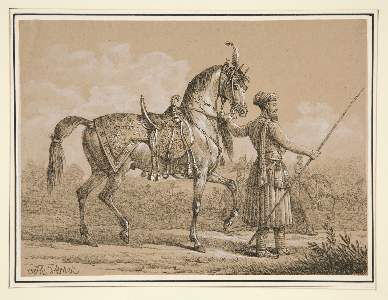 Mamelouk et cheval arabe - Carle Vernet