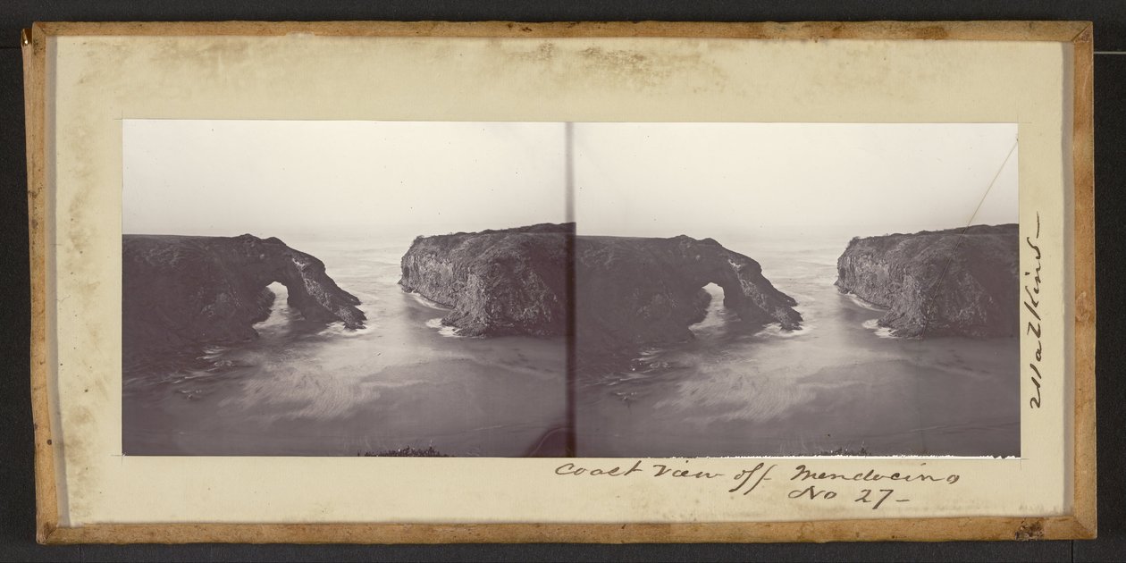 Vue côtière au large de Mendocino - Carleton E. Watkins