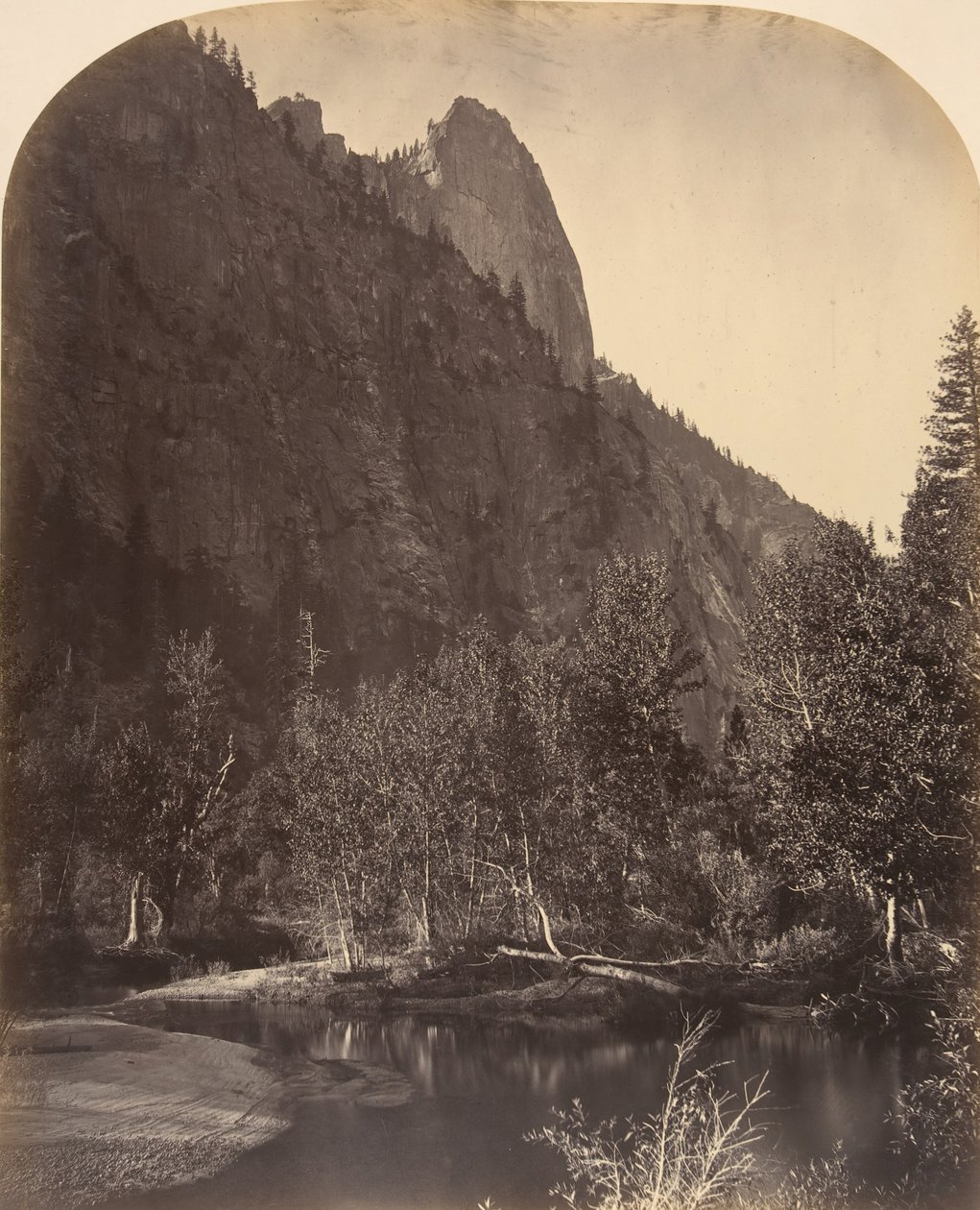 Vue de la rivière, Sentinel, 3270 pieds, 1861 - Carleton Emmons Watkins