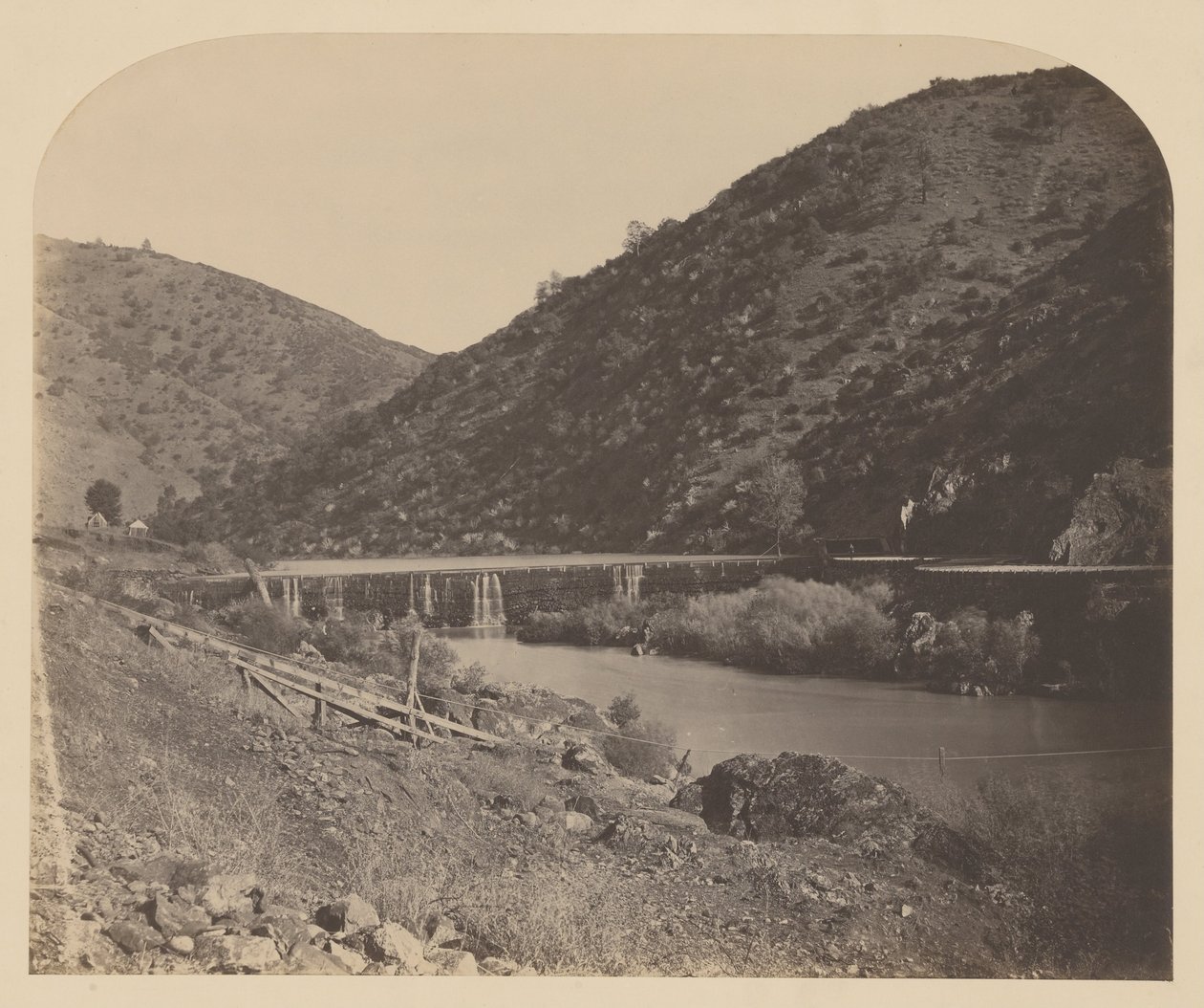 Barrage de Benton, rivière Merced - Carleton Watkins