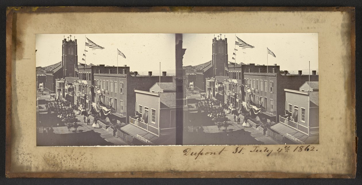 Rue Dupont, 4 juillet 1862 - Carleton Watkins