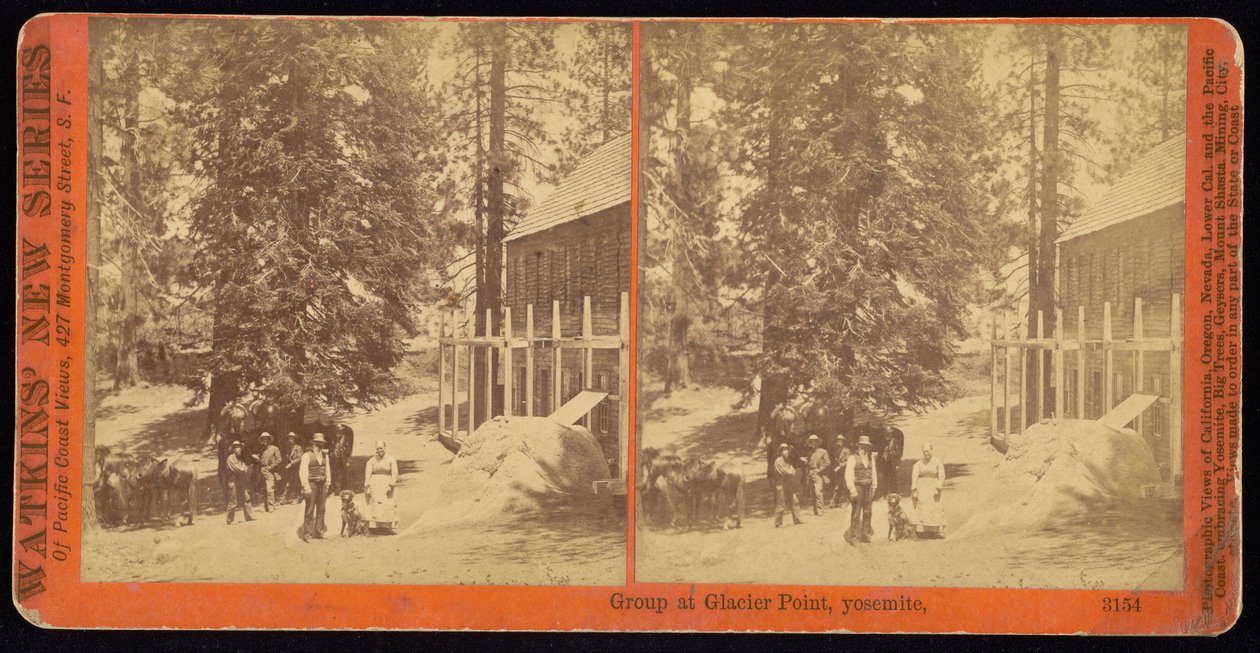 Groupe à Glacier Point, Yosemite - Carleton Watkins