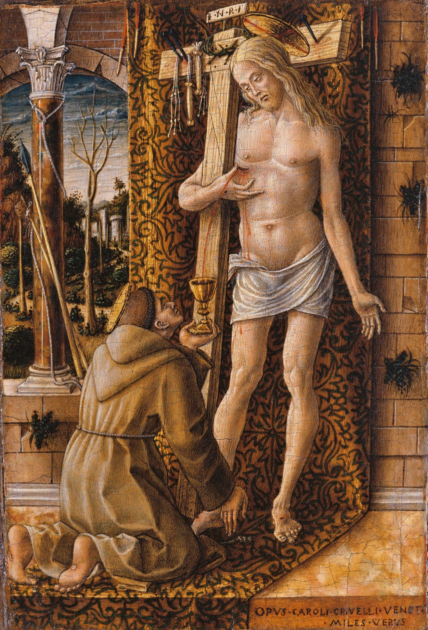 Saint François recueillant le sang du Christ - Carlo Crivelli