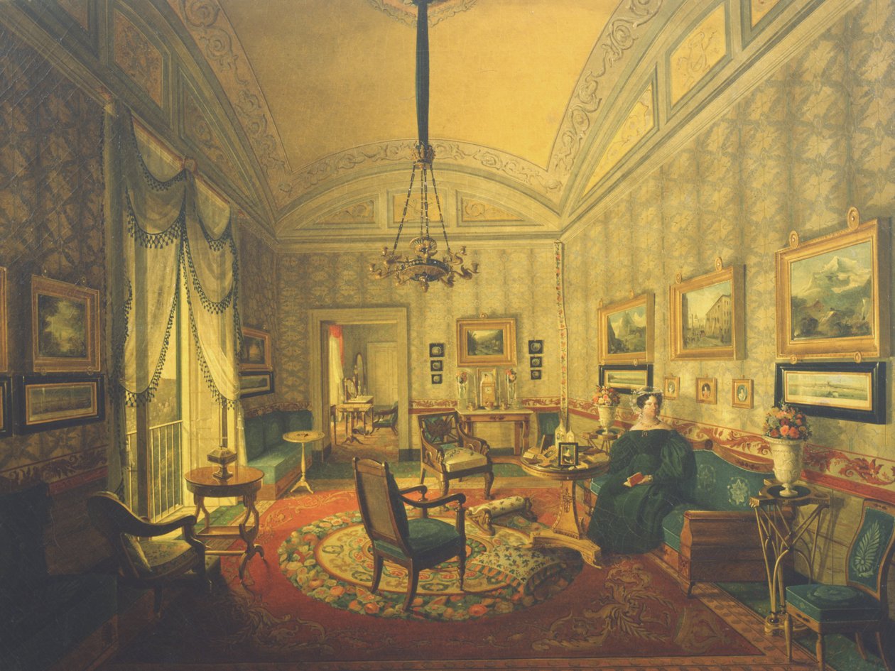 Reine Maria Isabella de Naples dans son appartement à la Reggia di Capodimonte - Carlo de Falco