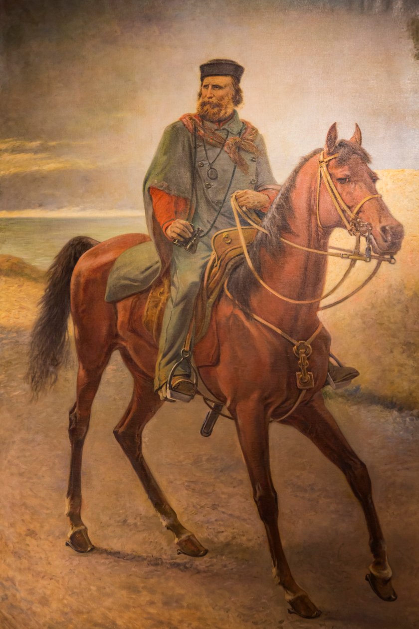 Giuseppe Garibaldi à cheval - Carlo (after) Ademollo