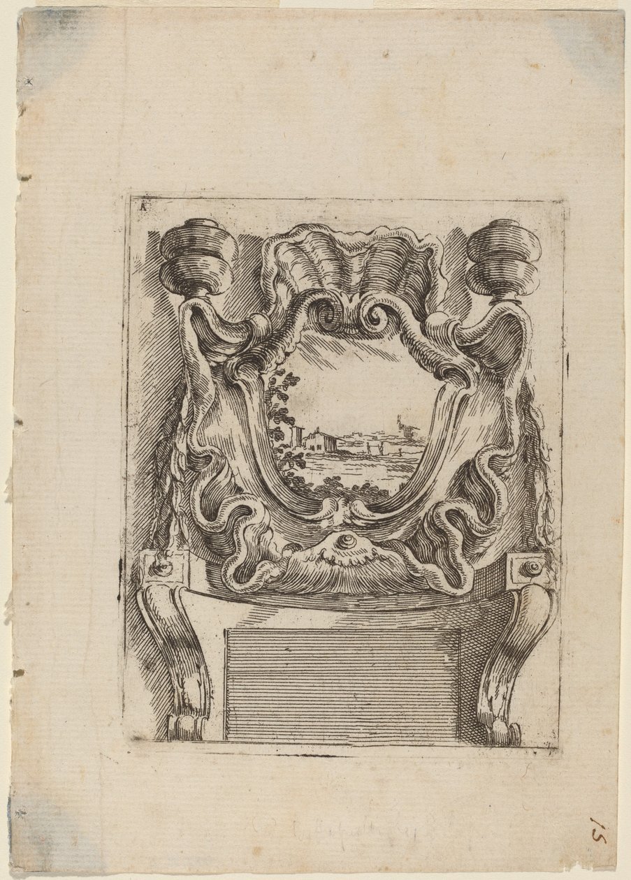 Motif architectural avec un paysage - Carlo Antonio Buffagnotti