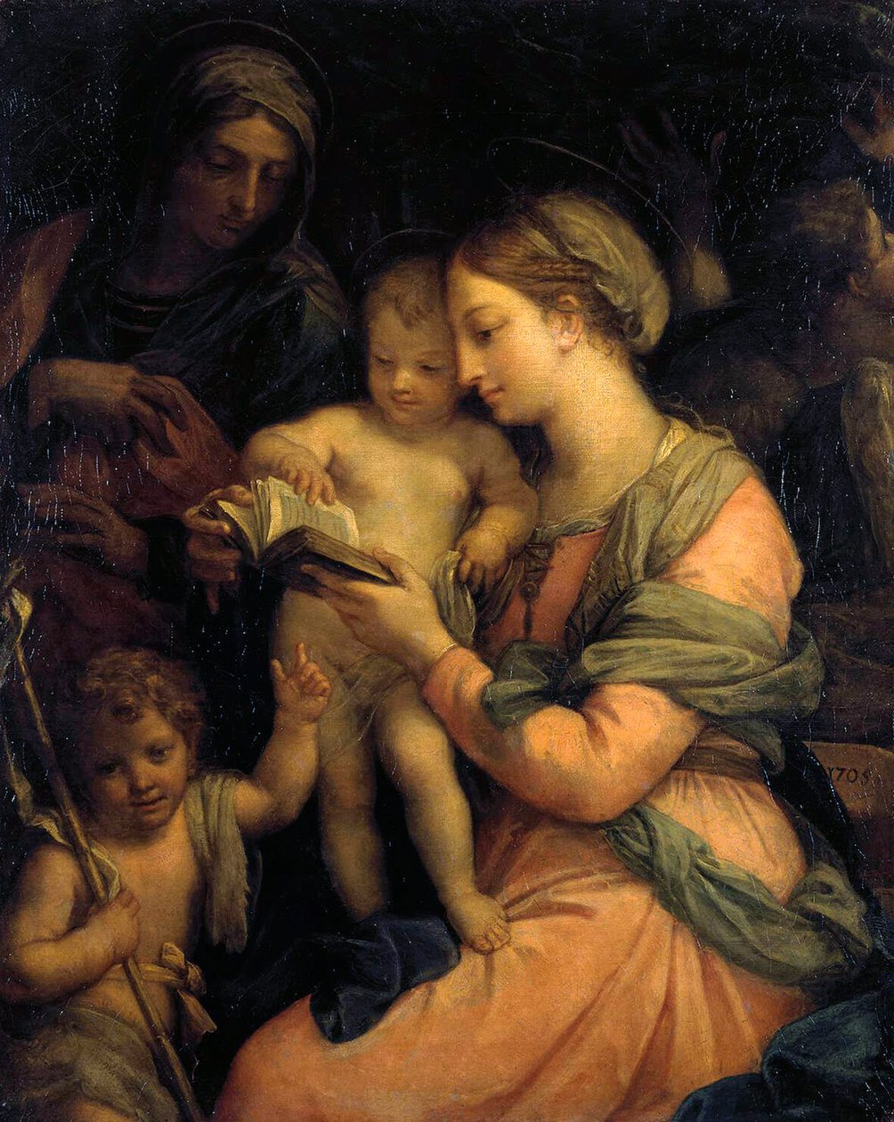 Madonna enseignant la lecture à l