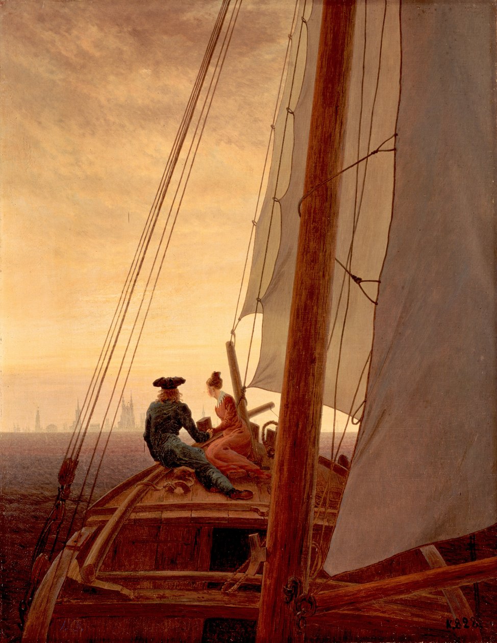 Sur le voilier - Caspar David Friedrich