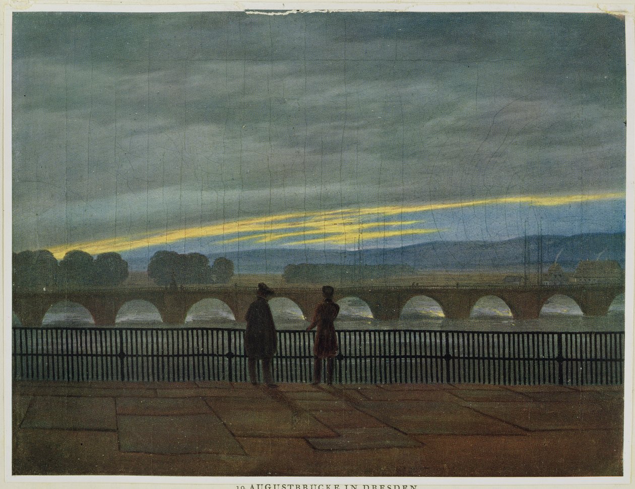 Pont Auguste à Dresde - Caspar David Friedrich