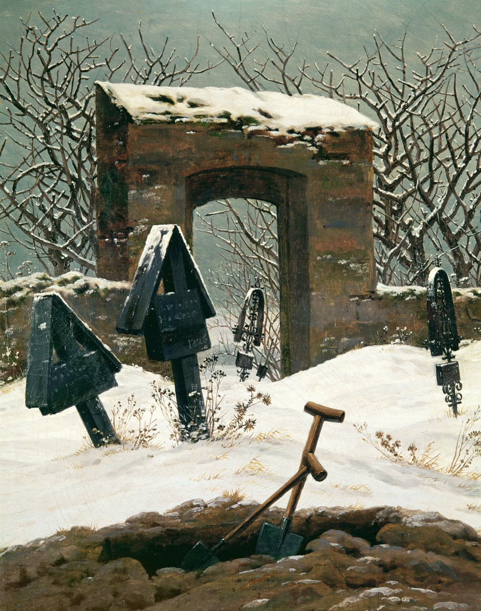 Cimetière dans la neige, 1826 - Caspar David Friedrich