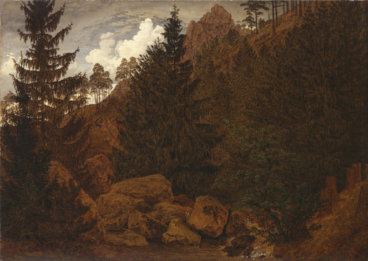 Partie rocheuse dans le Harz - Caspar David Friedrich