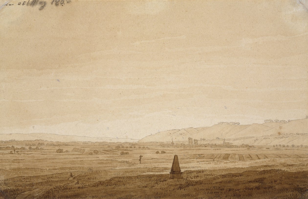 Paysage avec un obélisque, 1803 - Caspar David Friedrich