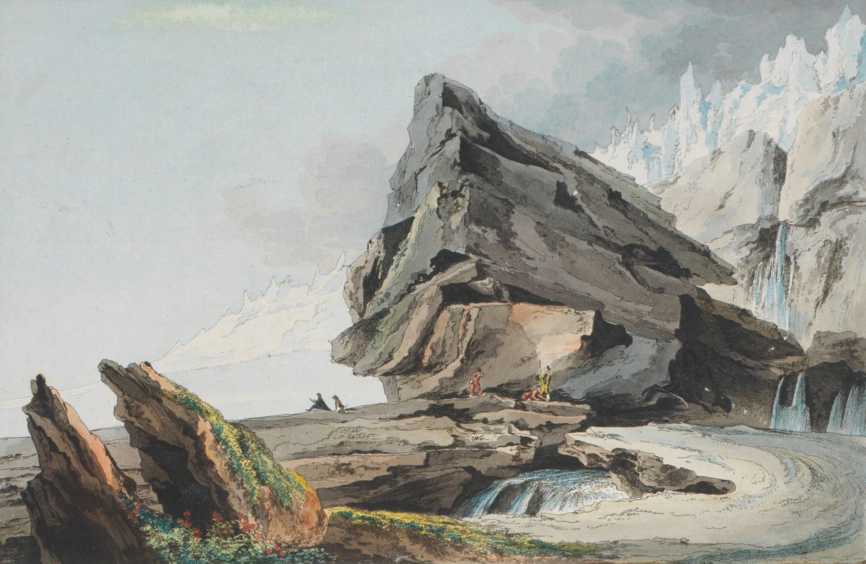 Caspar Wolf, Glaciers de la Montagne de Gelten - Caspar Wolf