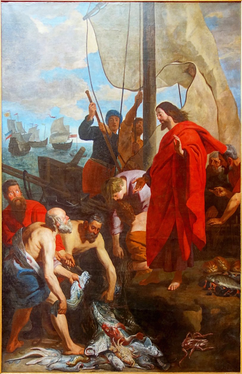 La pêche miraculeuse. Les apôtres rapportent au Christ le fruit de leur prise - Caspar de Crayer