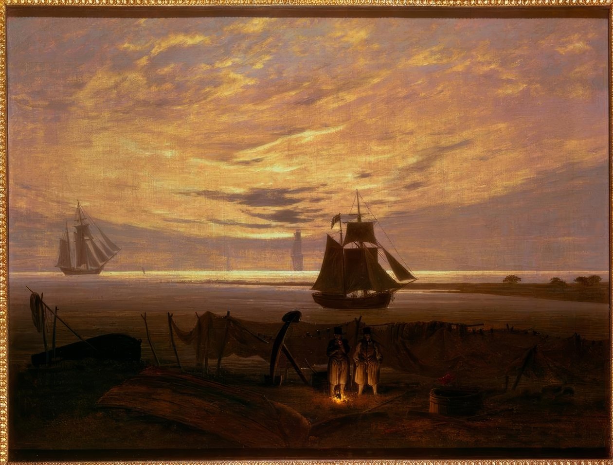 Soirée sur la plage de la mer Baltique - Caspar David Friedrich
