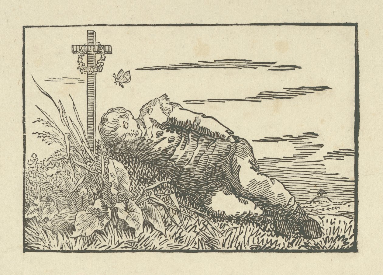 Garçon endormi sur une tombe, 1802 - Caspar David Friedrich