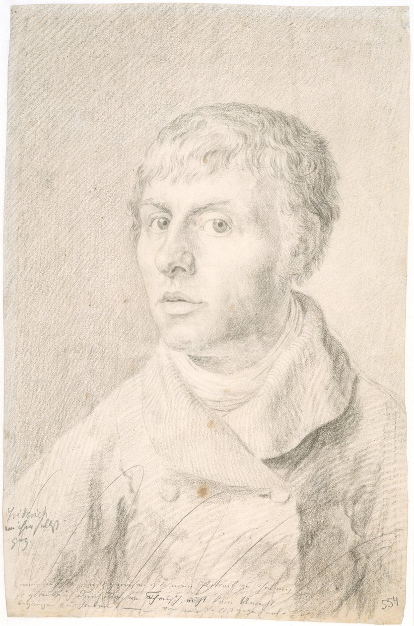 French : Autoportrait Self-portrait - Caspar David Friedrich