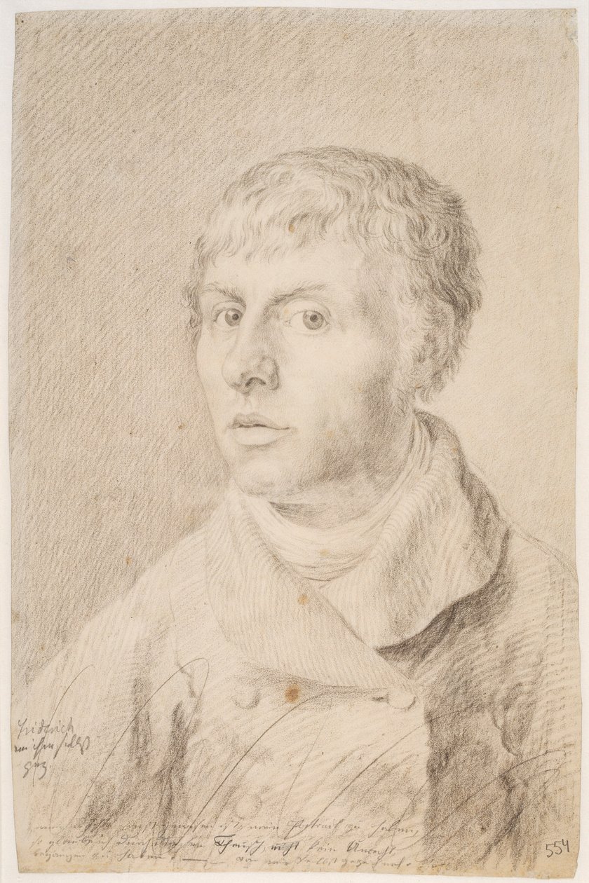 French : Autoportrait Self-portrait - Caspar David Friedrich