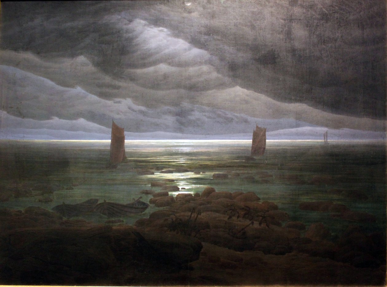Rivage au clair de lune - Caspar David Friedrich