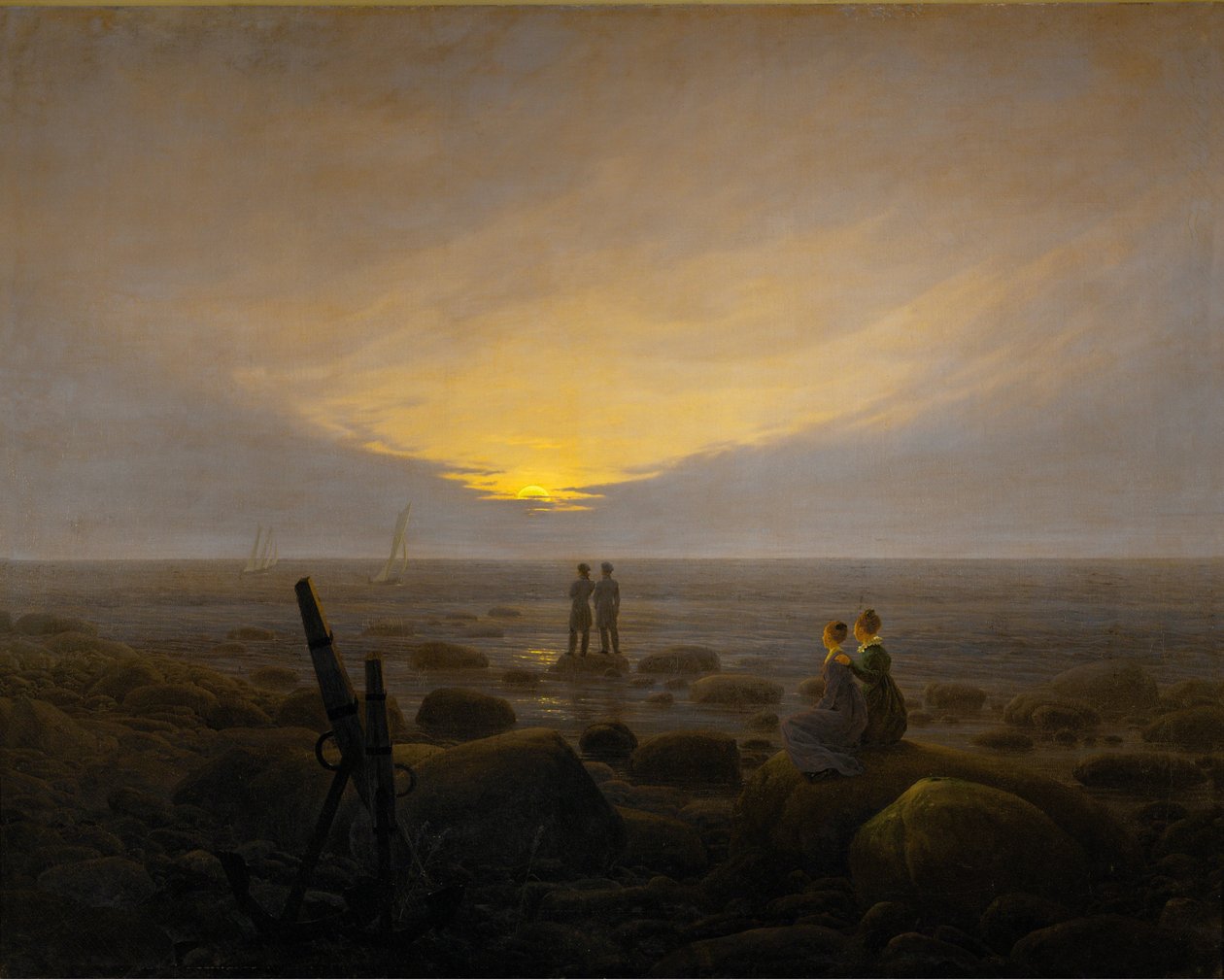 Lever de lune sur la mer - Caspar David Friedrich