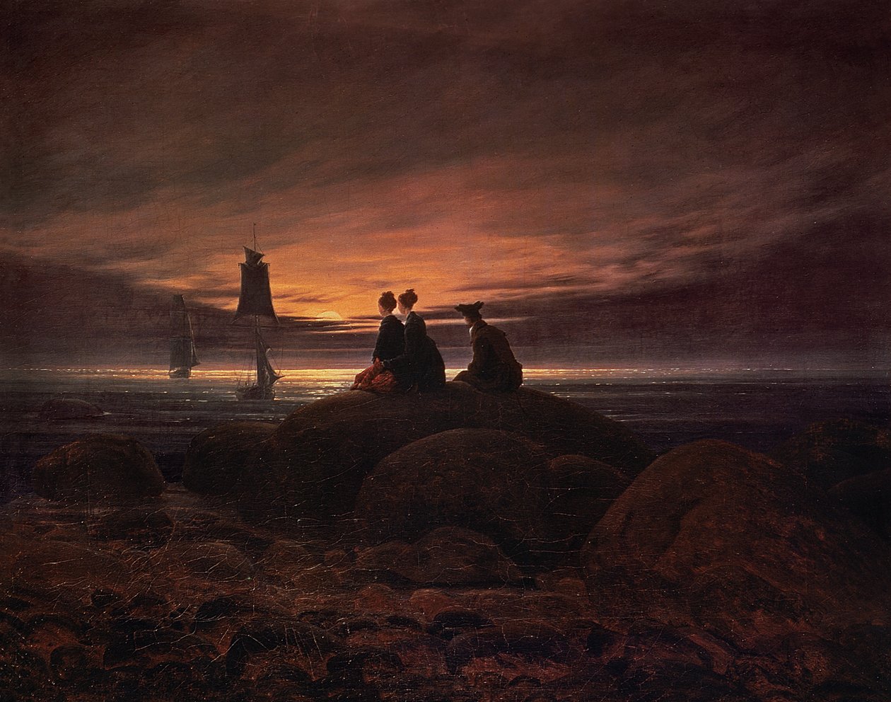 Lever de lune sur la mer - Caspar David Friedrich