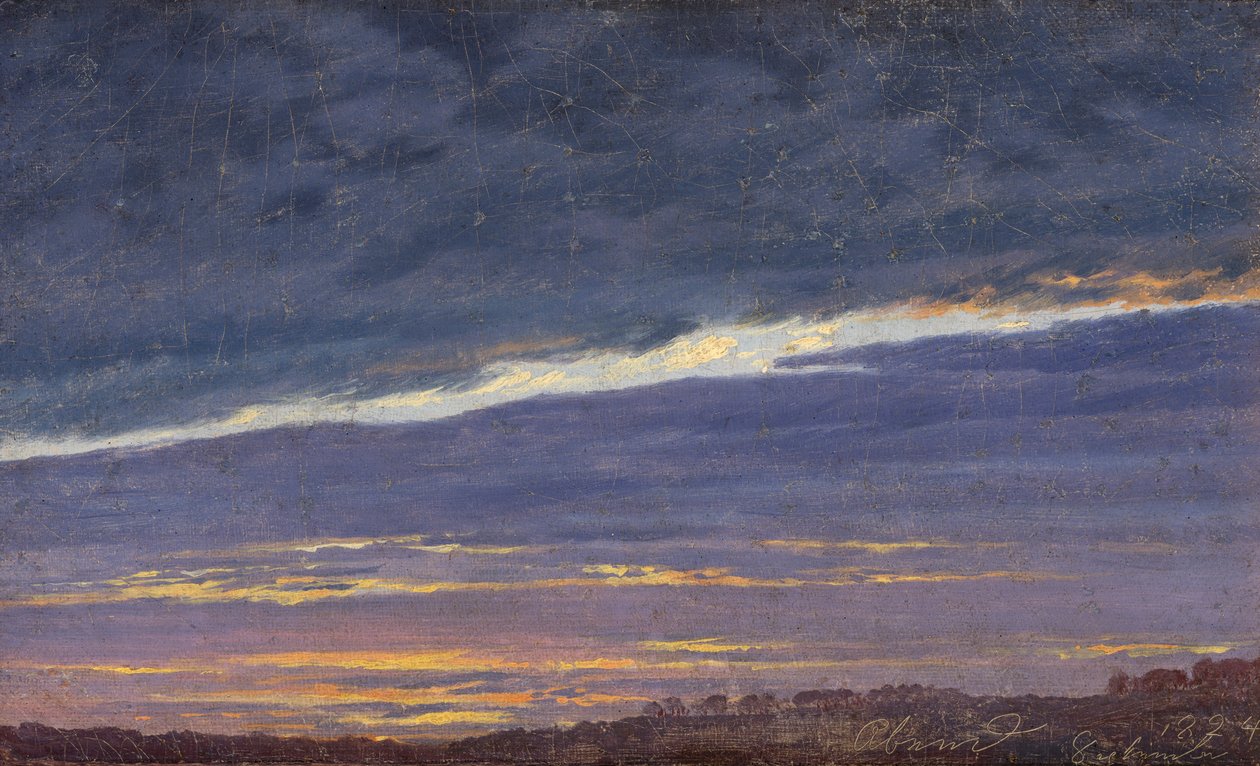 Ciel nuageux nocturne - Caspar David Friedrich