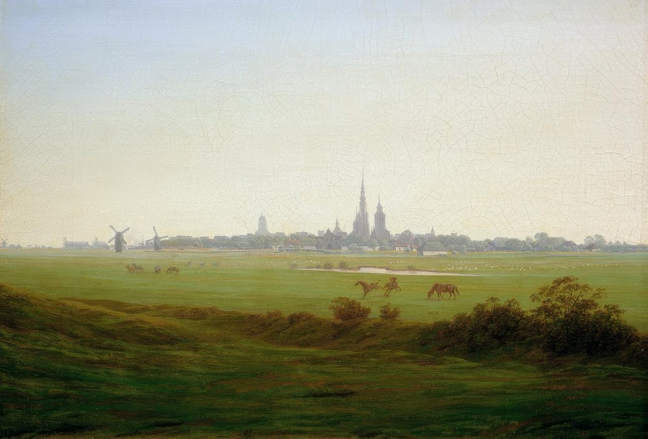 Prairies près de Greifswald - Caspar David Friedrich