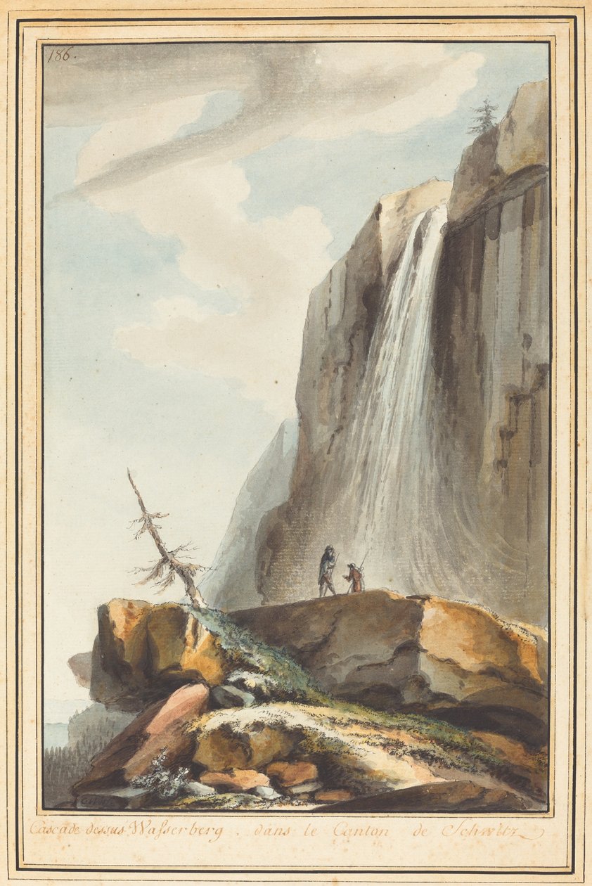 Cascade dessus Wasserberg - Caspar Wolf