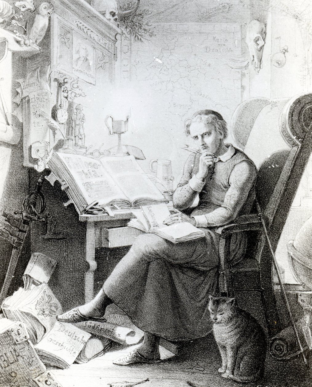 Philosophe dans son étude - Casper Johann Nepomuk Scheuren