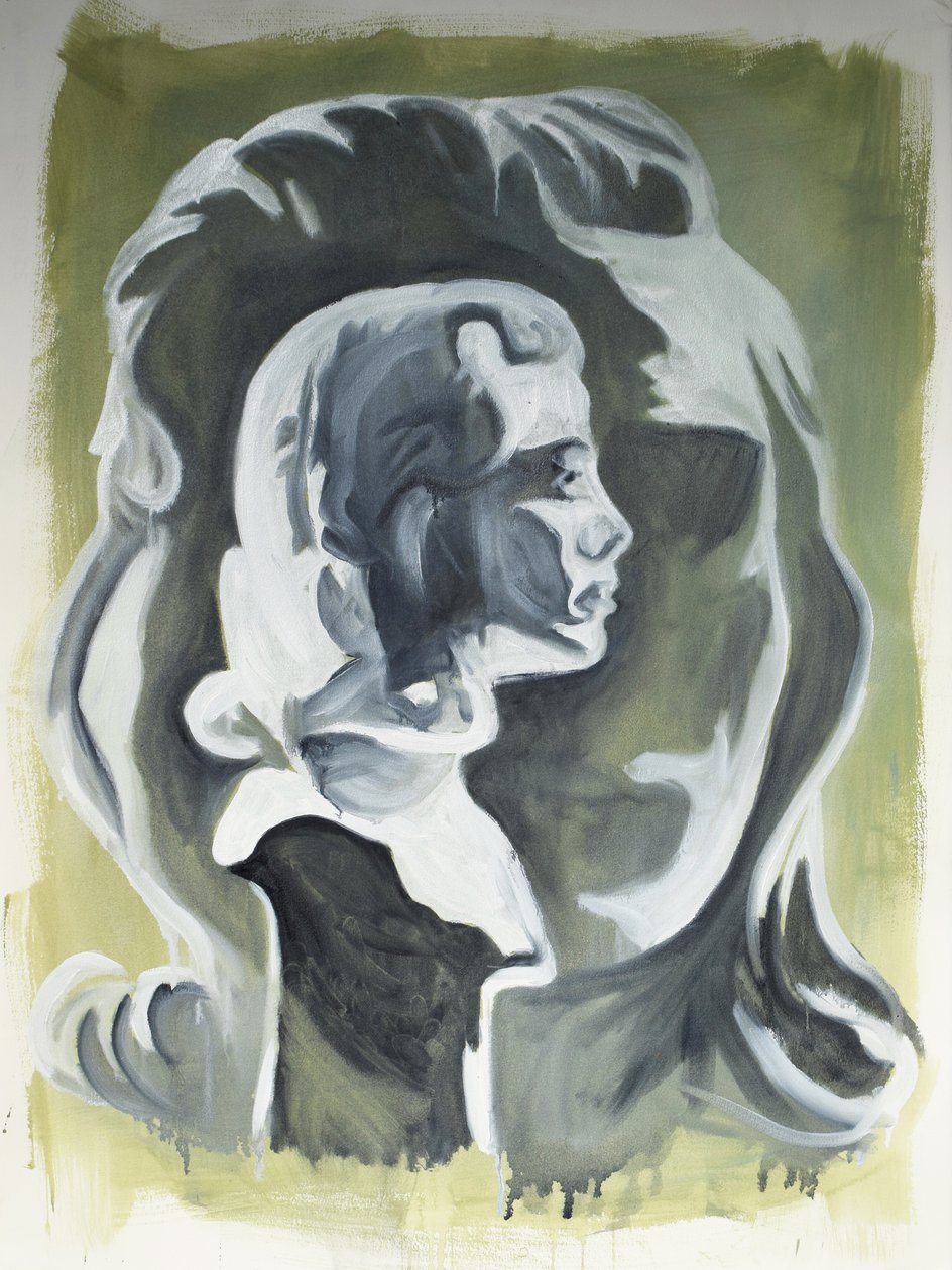 Stolen Face, 2020 (huile sur papier) - Cathy Lomax