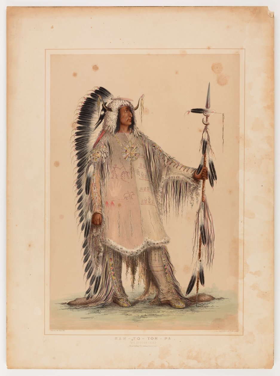 Mah-to-toh-pa, le chef des Mandans - Catlin, George