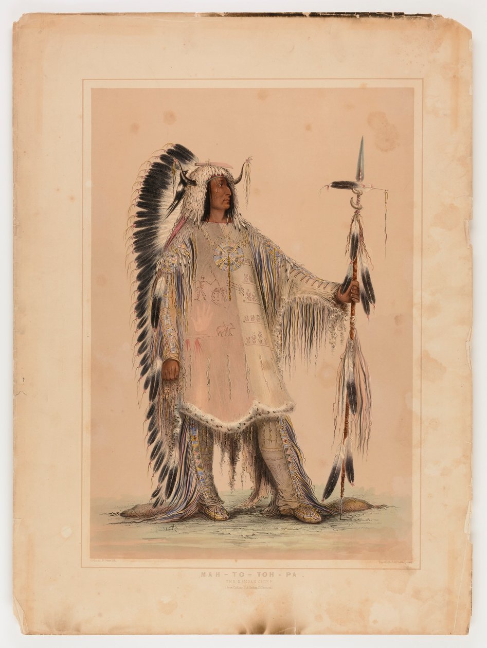 Mah-to-toh-pa, le chef des Mandans - Catlin, George