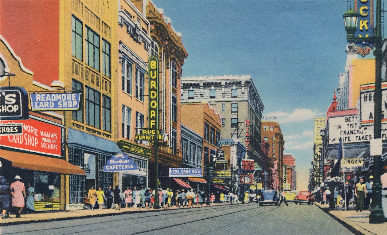 Quatrième Avenue, vue vers le nord, 1942 - Caufield and Shook