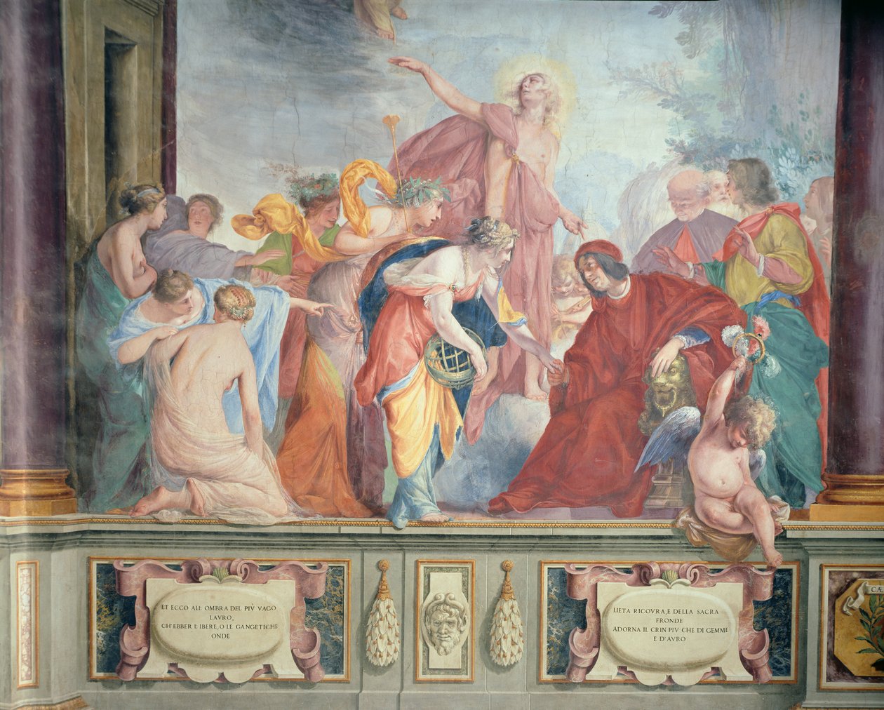 Lorenzo de Médicis et Apollon accueillent les muses et les vertus à Florence - Cecco Bravo