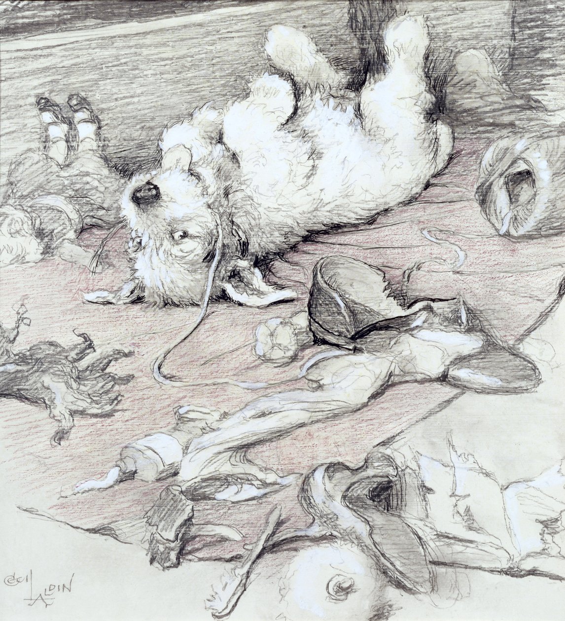 Chiot espiègle - Cecil Charles Windsor Aldin