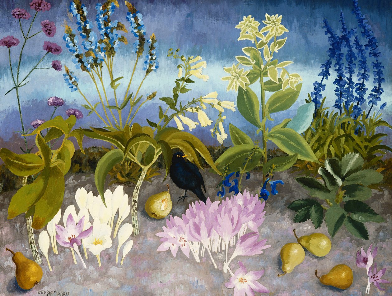Merle et Fleurs - Cedric Morris