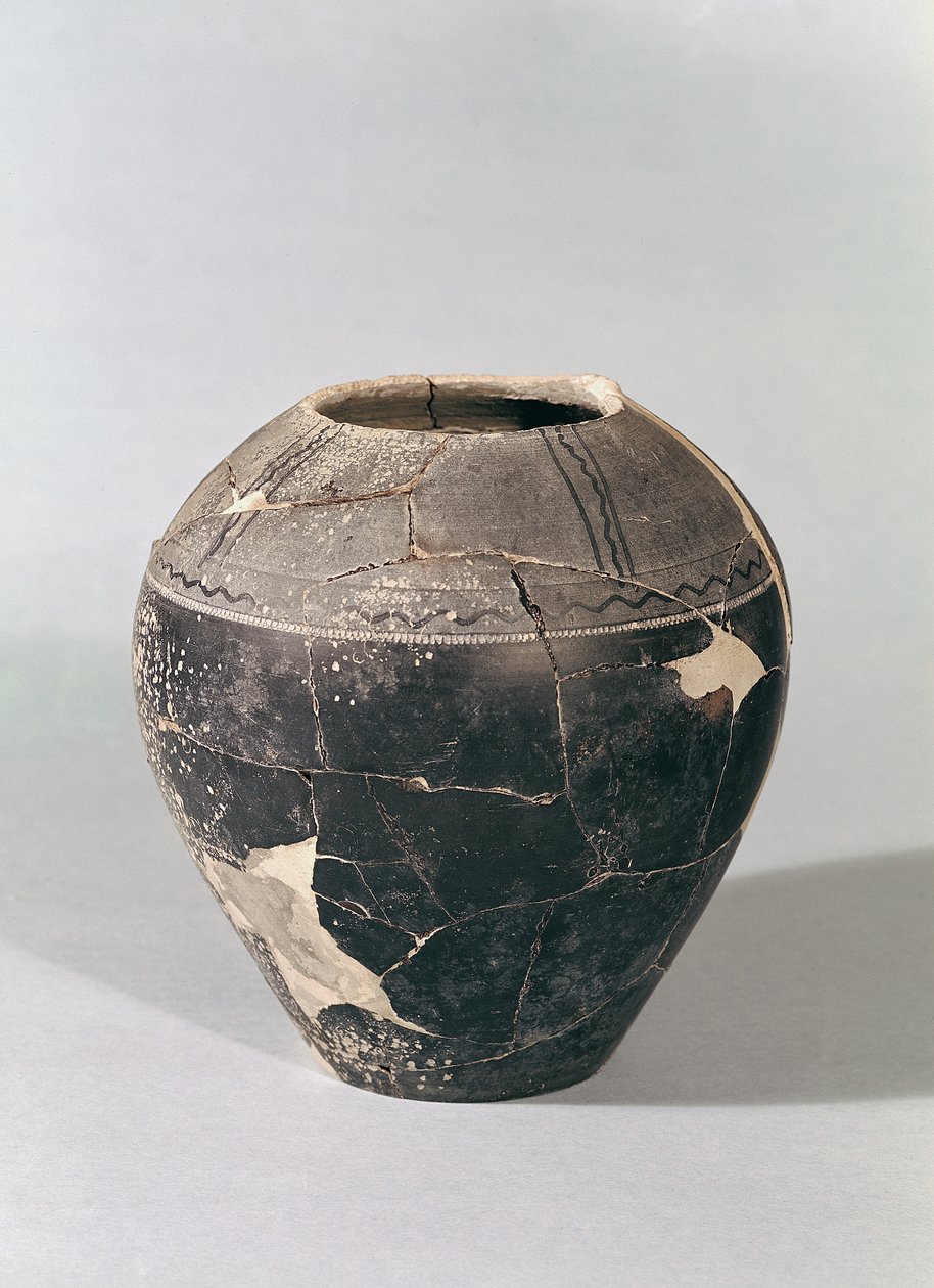 Vase Engobé décoré de lignes ondulantes, Tene III - Celtic