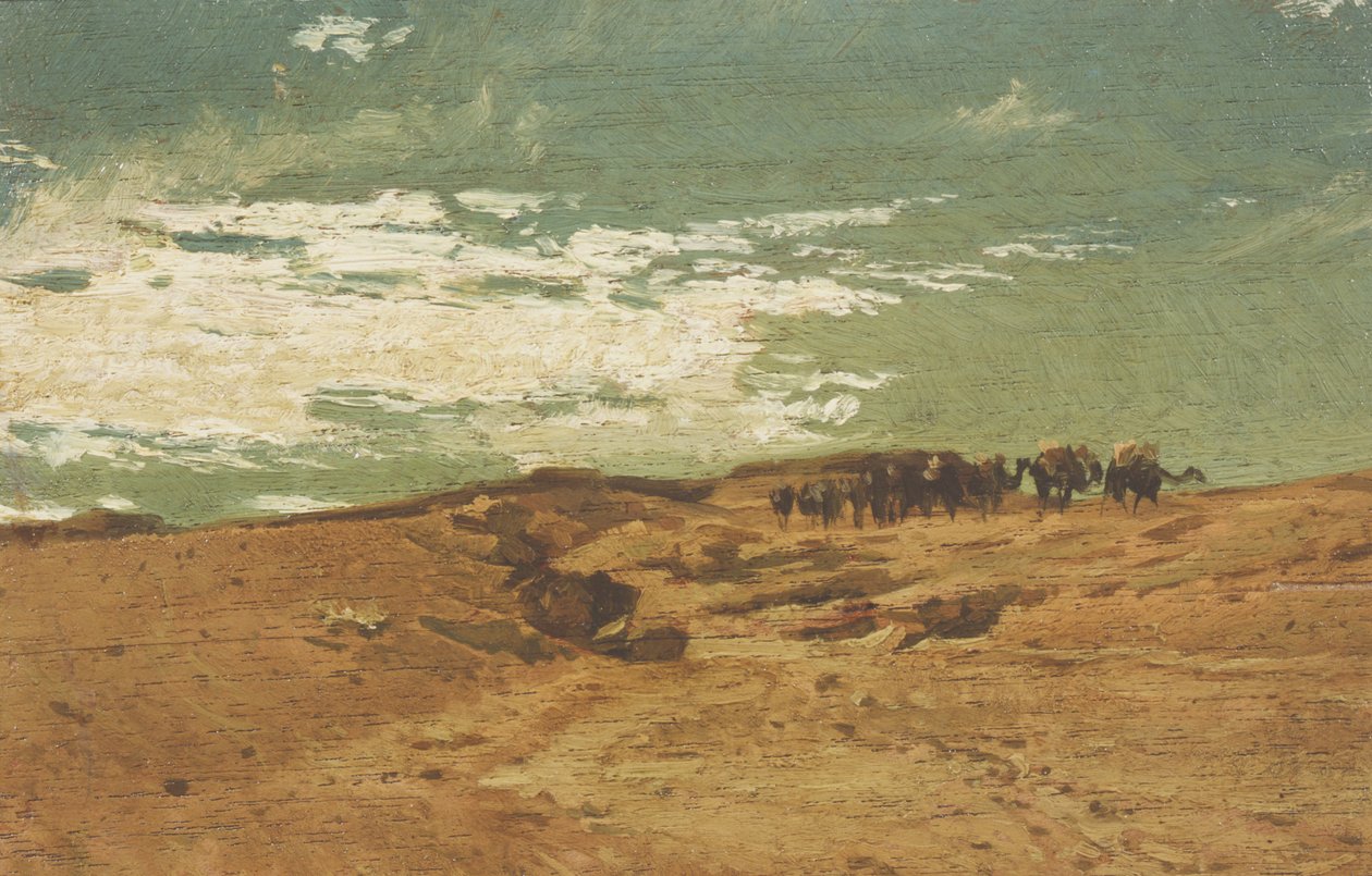 Caravane dans le désert - Cesare Biseo