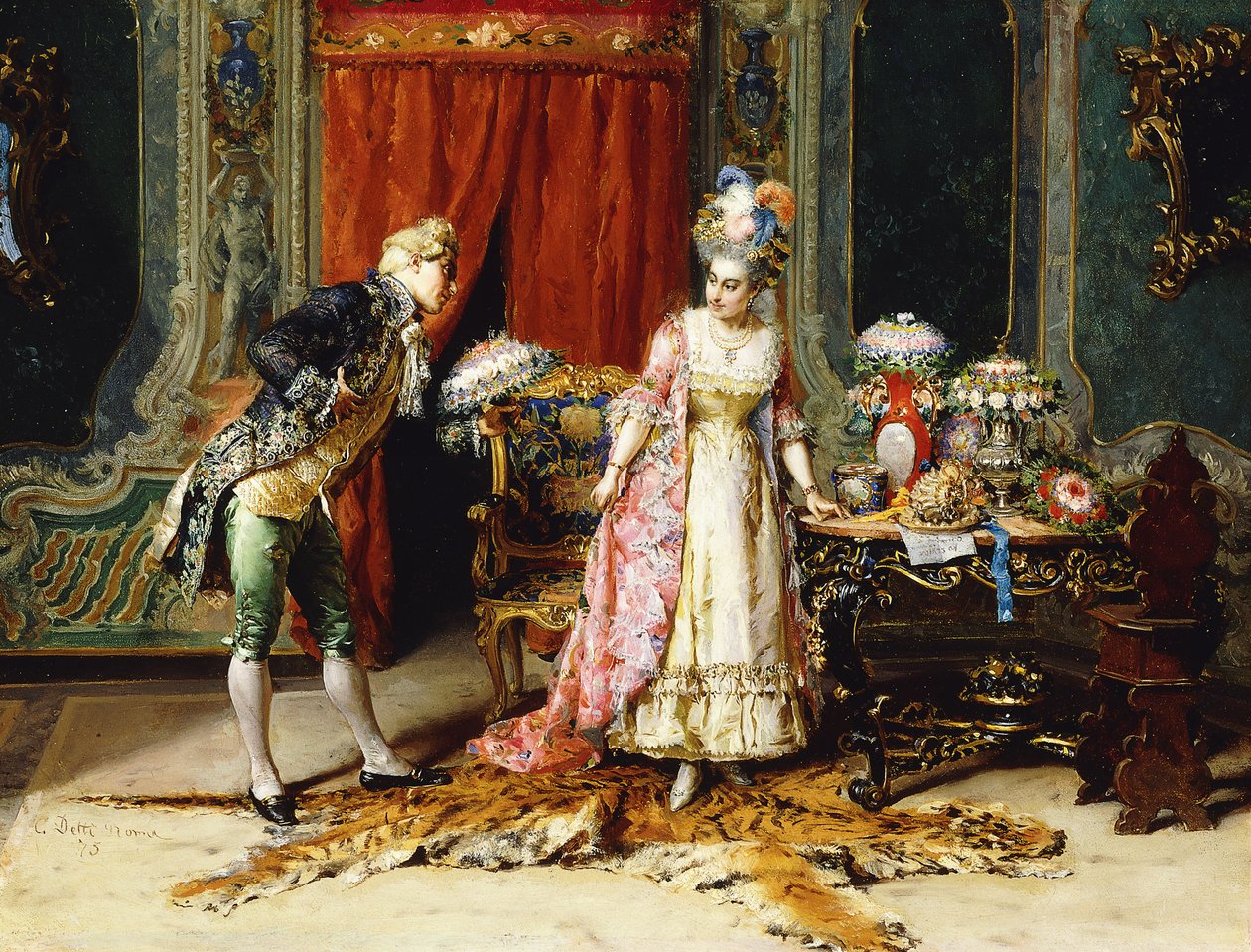 Des fleurs pour sa Seigneurie, 1875 - Cesare Auguste Detti