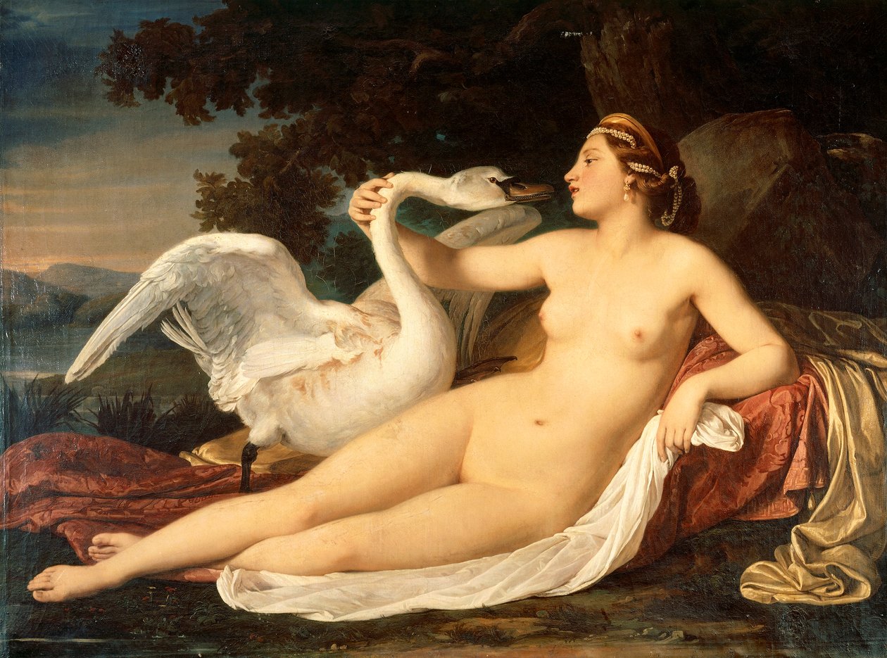 Léda et le Cygne, par Cesare Mussini (1804-1879) - Cesare Mussini