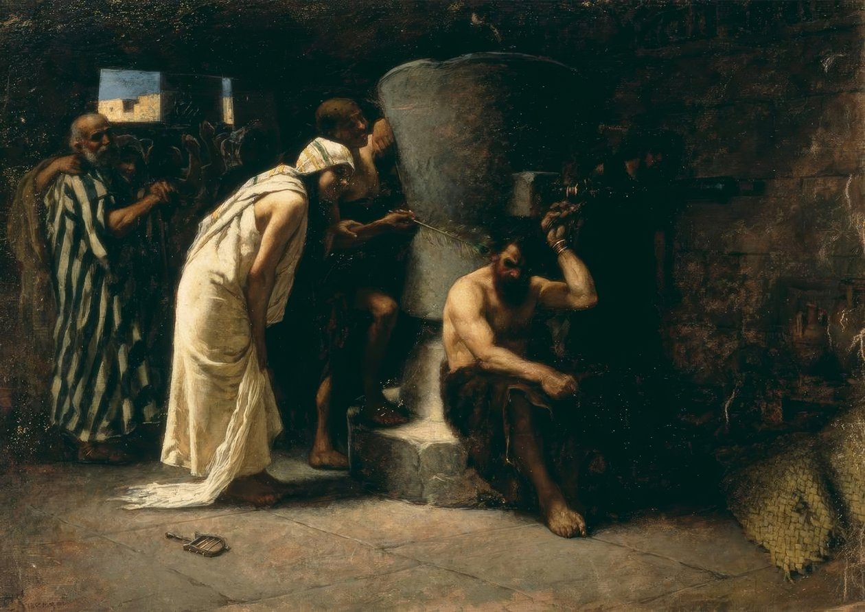 C. Saccaggi, Samson au moulin - Cesare Saccaggi