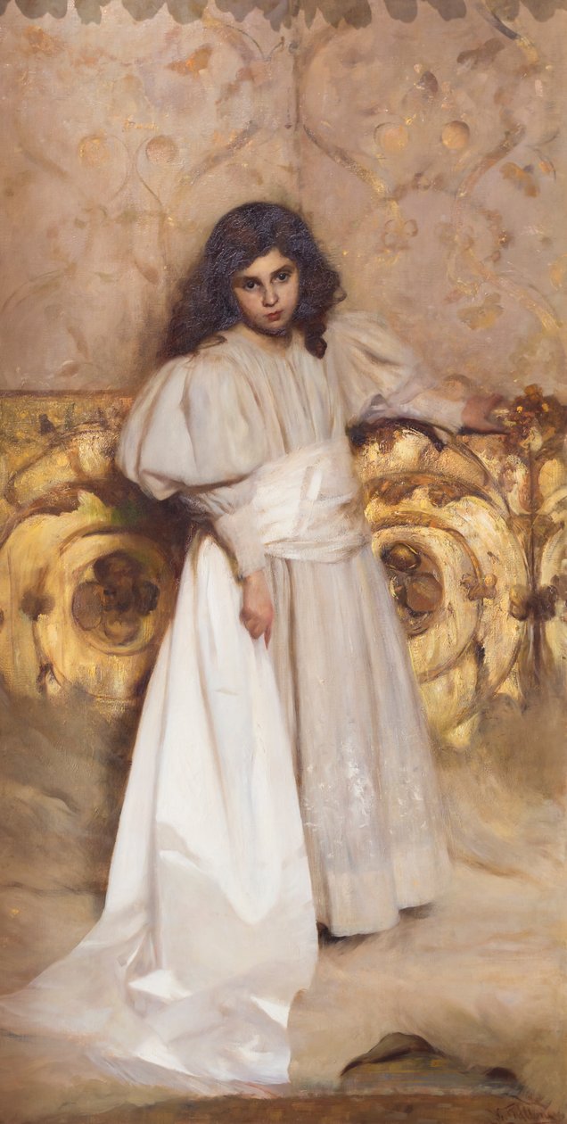 Portrait de la fille Irène - Cesare Tallone