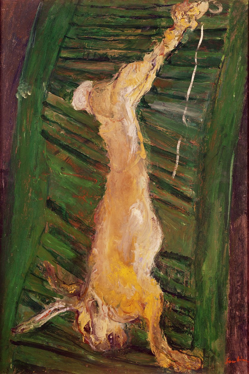Lièvre sur un volet vert, c.1924-25 - Chaim Soutine